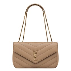 Replica YSL Saint Laurent Loulou Bag Medium Matelasse Apricot Fake