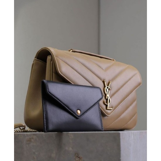 Replica YSL Saint Laurent Loulou Bag Medium Matelasse Apricot Fake
