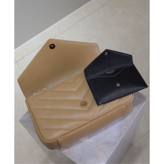 Replica YSL Saint Laurent Loulou Bag Medium Matelasse Apricot Fake