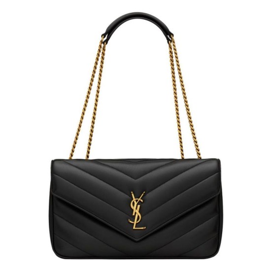 Replica YSL Saint Laurent Loulou Bag Medium Matelasse Black Fake