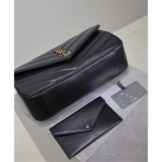 Replica YSL Saint Laurent Loulou Bag Medium Matelasse Black Fake