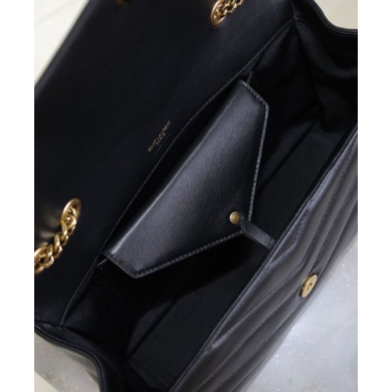 Replica YSL Saint Laurent Loulou Bag Medium Matelasse Black Fake