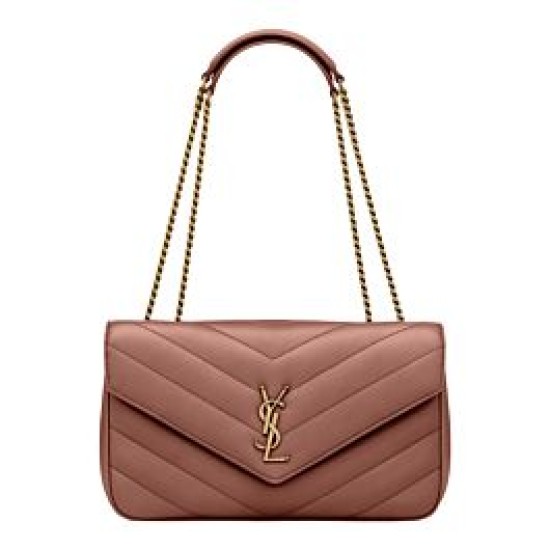 Replica YSL Saint Laurent Loulou Bag Medium Matelasse Pink Fake