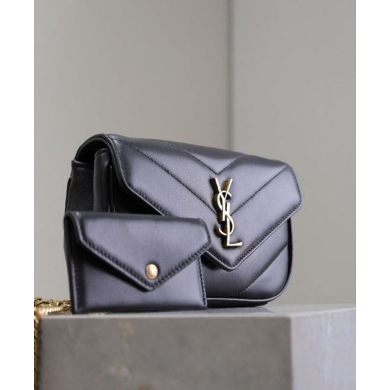 Replica YSL Saint Laurent Loulou Mini Bag Black Fake Replica YSL Saint Laurent Loulou Mini Bag Black Fake