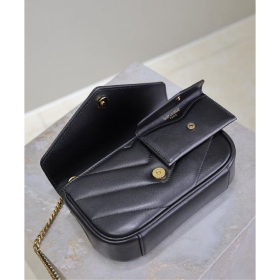 Replica YSL Saint Laurent Loulou Mini Bag Black Fake Replica YSL Saint Laurent Loulou Mini Bag Black Fake