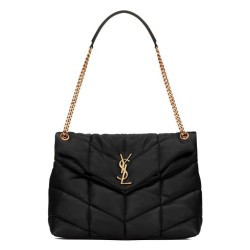 Replica YSL Saint Laurent Puffer Medium Bag Nappa Black Fake