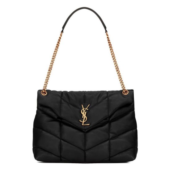 Replica YSL Saint Laurent Puffer Medium Bag Nappa Black Fake