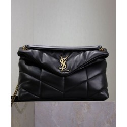Replica YSL Saint Laurent Puffer Medium Bag Nappa Black Fake