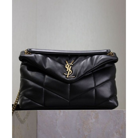 Replica YSL Saint Laurent Puffer Medium Bag Nappa Black Fake