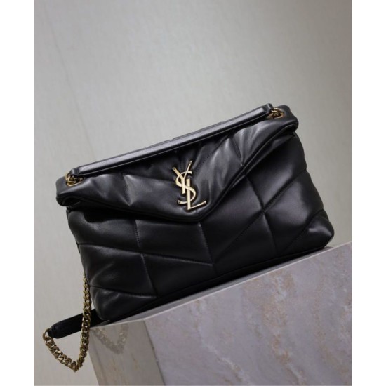 Replica YSL Saint Laurent Puffer Medium Bag Nappa Black Fake
