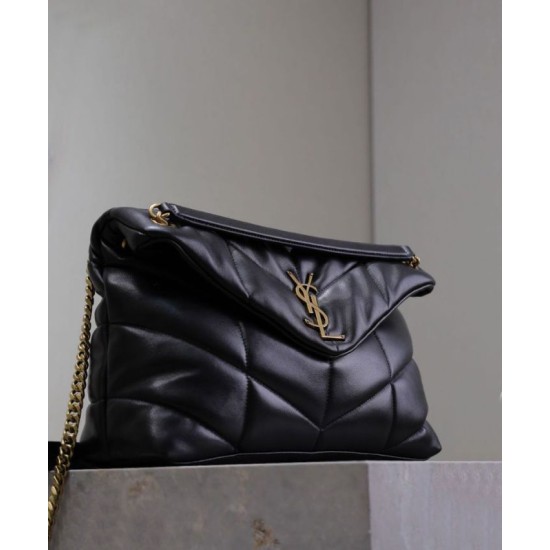 Replica YSL Saint Laurent Puffer Medium Bag Nappa Black Fake