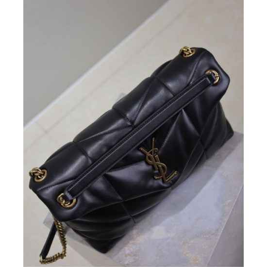 Replica YSL Saint Laurent Puffer Medium Bag Nappa Black Fake