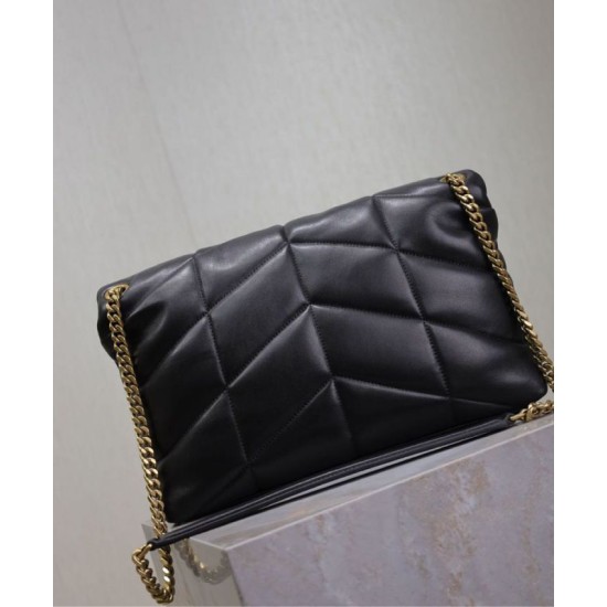 Replica YSL Saint Laurent Puffer Medium Bag Nappa Black Fake