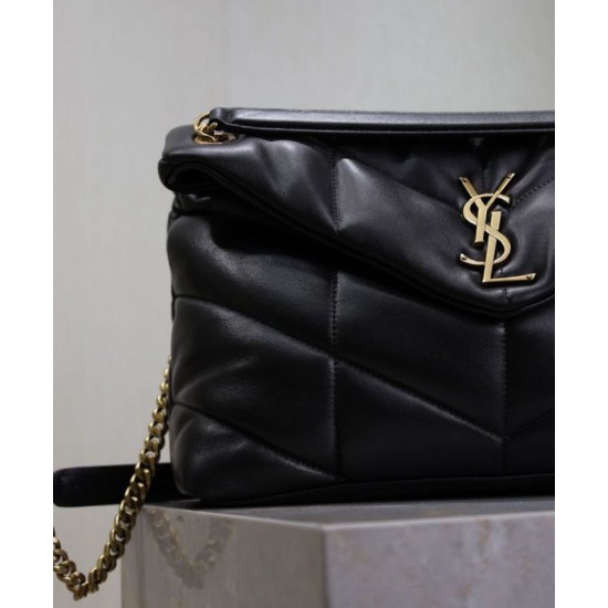 Replica YSL Saint Laurent Puffer Medium Bag Nappa Black Fake