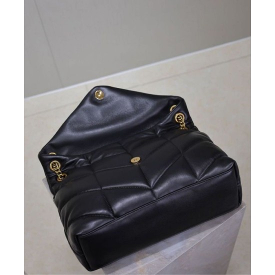 Replica YSL Saint Laurent Puffer Medium Bag Nappa Black Fake