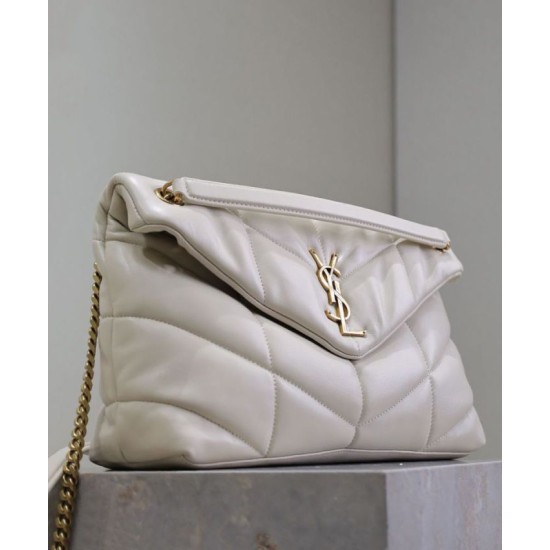 Replica YSL Saint Laurent Puffer Medium Bag Nappa Cream Fake