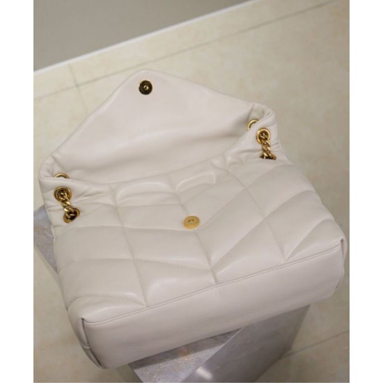 Replica YSL Saint Laurent Puffer Medium Bag Nappa Cream Fake