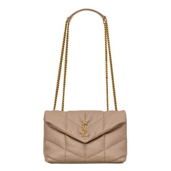 Replica YSL Saint Laurent Toy Puffer Bag Lambskin Apricot Fake Replica YSL Saint Laurent Toy Puffer Bag Lambskin Apricot Fake