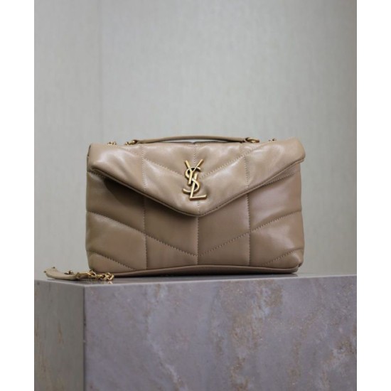 Replica YSL Saint Laurent Toy Puffer Bag Lambskin Apricot Fake Replica YSL Saint Laurent Toy Puffer Bag Lambskin Apricot Fake