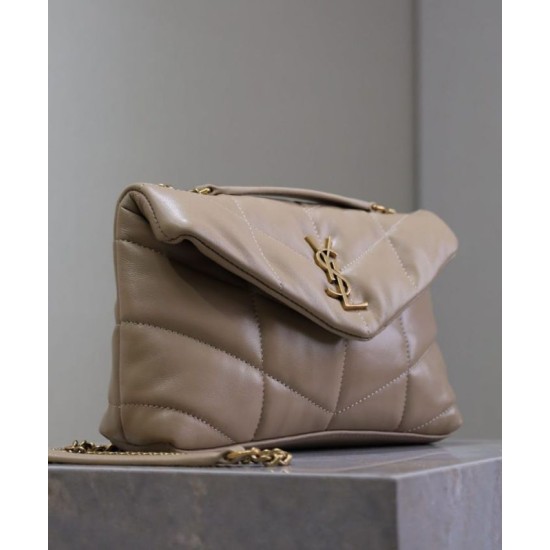 Replica YSL Saint Laurent Toy Puffer Bag Lambskin Apricot Fake Replica YSL Saint Laurent Toy Puffer Bag Lambskin Apricot Fake