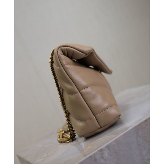 Replica YSL Saint Laurent Toy Puffer Bag Lambskin Apricot Fake Replica YSL Saint Laurent Toy Puffer Bag Lambskin Apricot Fake