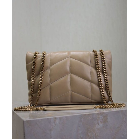 Replica YSL Saint Laurent Toy Puffer Bag Lambskin Apricot Fake Replica YSL Saint Laurent Toy Puffer Bag Lambskin Apricot Fake