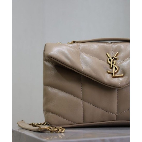 Replica YSL Saint Laurent Toy Puffer Bag Lambskin Apricot Fake Replica YSL Saint Laurent Toy Puffer Bag Lambskin Apricot Fake