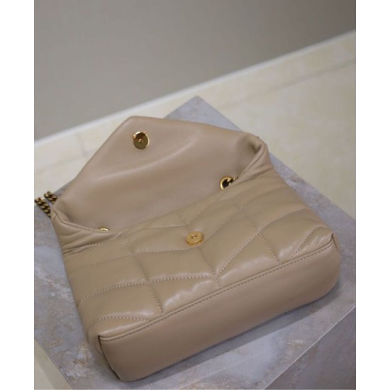 Replica YSL Saint Laurent Toy Puffer Bag Lambskin Apricot Fake Replica YSL Saint Laurent Toy Puffer Bag Lambskin Apricot Fake