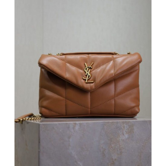 Replica YSL Saint Laurent Toy Puffer Bag Lambskin Coffee Fake Replica YSL Saint Laurent Toy Puffer Bag Lambskin Coffee Fake
