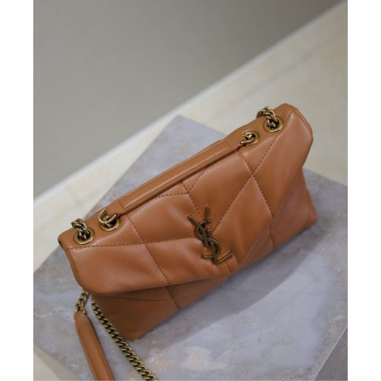 Replica YSL Saint Laurent Toy Puffer Bag Lambskin Coffee Fake Replica YSL Saint Laurent Toy Puffer Bag Lambskin Coffee Fake