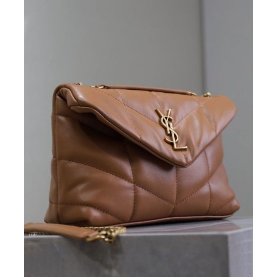 Replica YSL Saint Laurent Toy Puffer Bag Lambskin Coffee Fake Replica YSL Saint Laurent Toy Puffer Bag Lambskin Coffee Fake