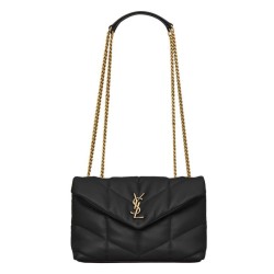 Replica YSL Saint Laurent Toy Puffer Bag Lambskin Black Fake