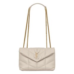 Replica YSL Saint Laurent Toy Puffer Bag Lambskin Cream Fake