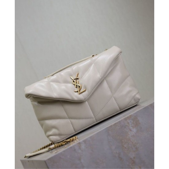 Replica YSL Saint Laurent Toy Puffer Bag Lambskin Cream Fake