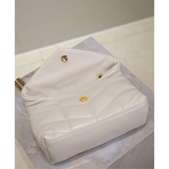 Replica YSL Saint Laurent Toy Puffer Bag Lambskin Cream Fake