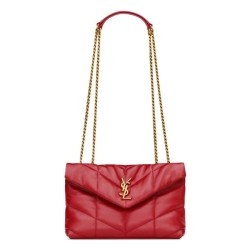 Replica YSL Saint Laurent Toy Puffer Bag Lambskin Red Fake