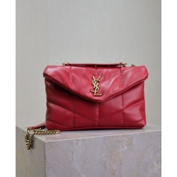 Replica YSL Saint Laurent Toy Puffer Bag Lambskin Red Fake