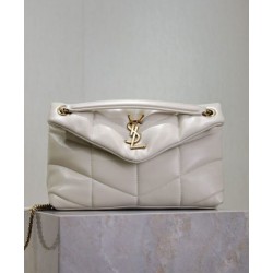 Replica YSL Saint Laurent Puffer Small Bag Nappa Cream Fake