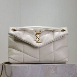 Replica YSL Saint Laurent Puffer Small Bag Nappa Cream Fake