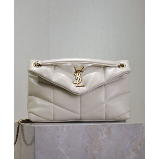 Replica YSL Saint Laurent Puffer Small Bag Nappa Cream Fake