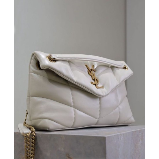 Replica YSL Saint Laurent Puffer Small Bag Nappa Cream Fake
