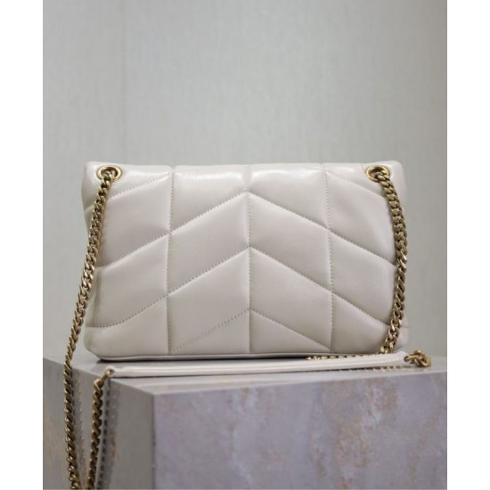Replica YSL Saint Laurent Puffer Small Bag Nappa Cream Fake