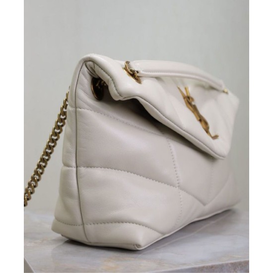 Replica YSL Saint Laurent Puffer Small Bag Nappa Cream Fake