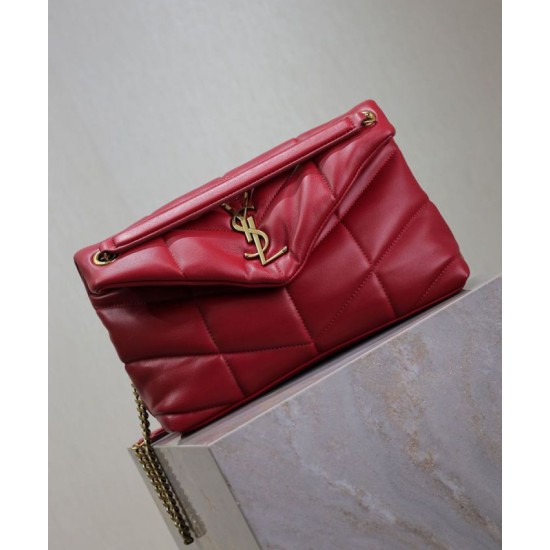 Replica YSL Saint Laurent Puffer Small Bag Nappa Red Fake