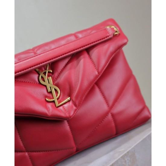 Replica YSL Saint Laurent Puffer Small Bag Nappa Red Fake