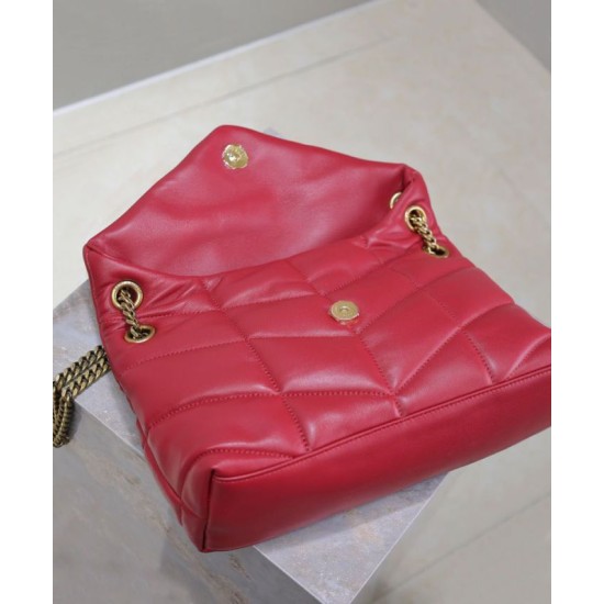 Replica YSL Saint Laurent Puffer Small Bag Nappa Red Fake
