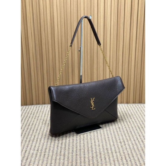 Knockoff YSL Saint Laurent Cassandre Large Envelope Bag with Chain Claret Replica Clone