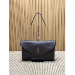 Knockoff YSL Saint Laurent Cassandre Large Envelope Bag with Chain Claret Replica Clone
