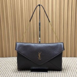 Knockoff YSL Saint Laurent Cassandre Large Envelope Bag with Chain Claret Replica Clone