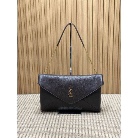 Knockoff YSL Saint Laurent Cassandre Large Envelope Bag with Chain Claret Replica Clone
